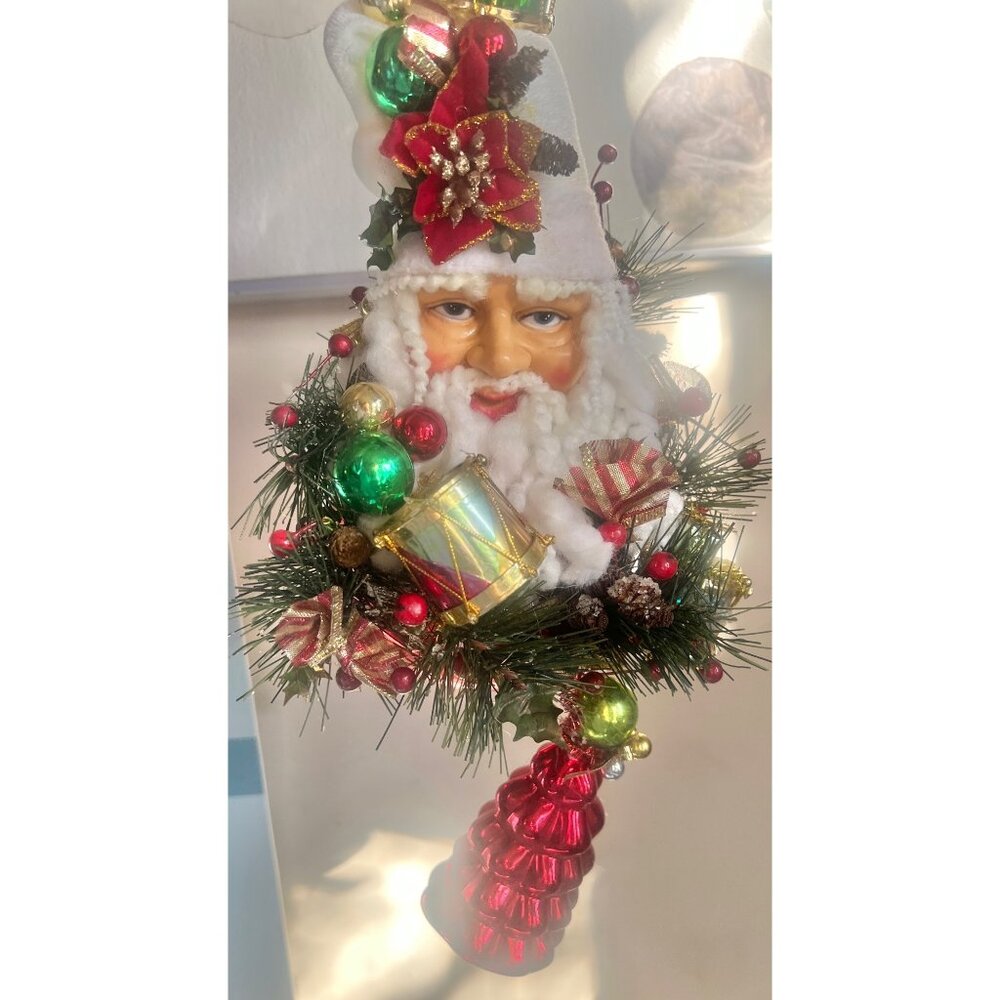 Santa Claus Christmas Ornament with Decorations Pine Accents 12” - Picture 10 of 16